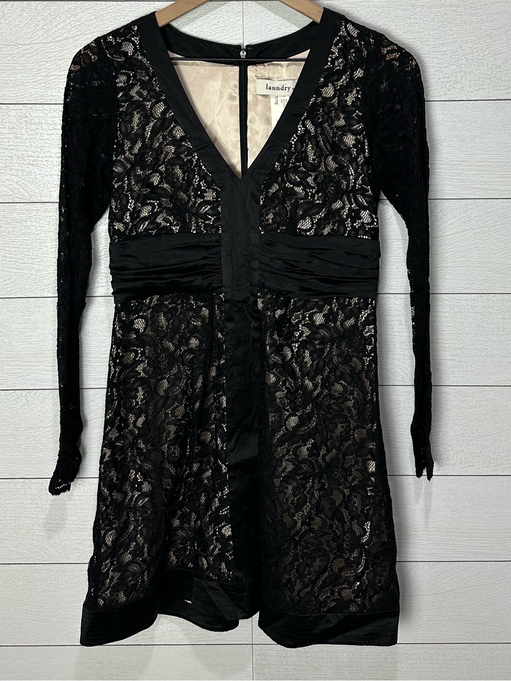 Laundry by Design Black Lace Dress Size 4P